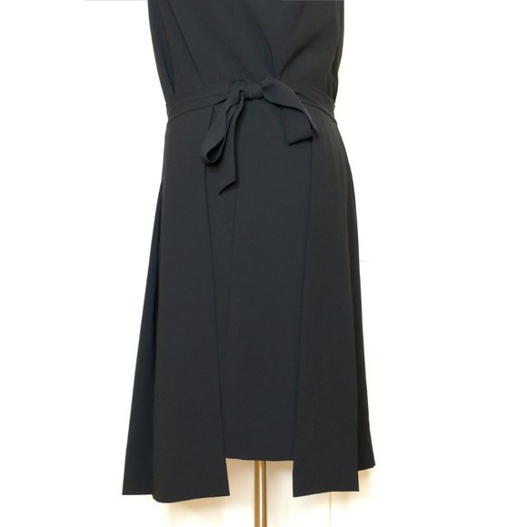 Lewit Asymmetrical Pleated Wrap Overskirt Dress - Picture 5 of 7